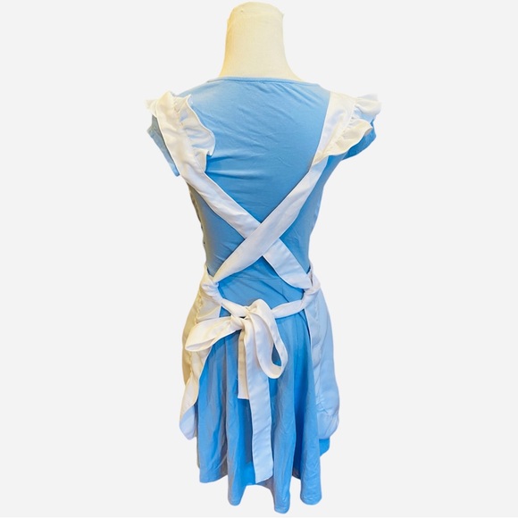Alice in Wonderland Costume Dress Apron Adult S Blue White Homemade - Picture 3 of 7